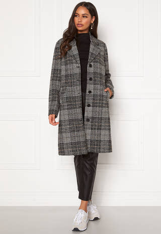 Corinne checked coat