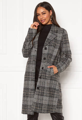 Corinne checked coat