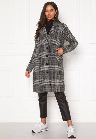 Corinne checked coat