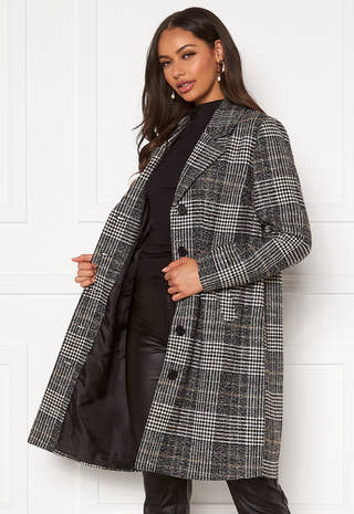 Corinne checked coat