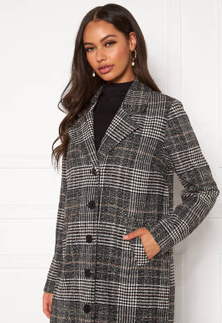 Corinne checked coat