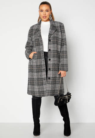 Corinne checked coat