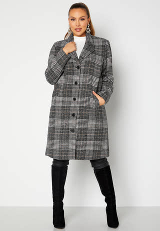 Corinne checked coat