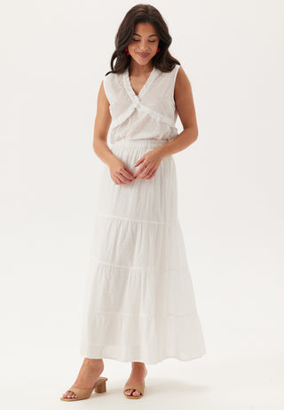 Cotton Dobby Dot Maxi Skirt