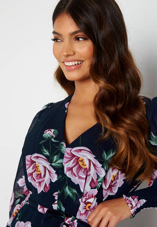 Danessa midi Puff Sleeve Dress
