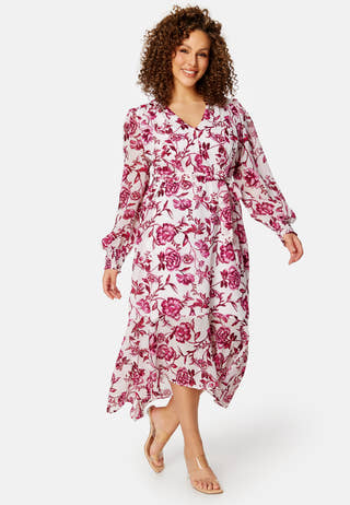 Danessa midi Puff Sleeve Dress