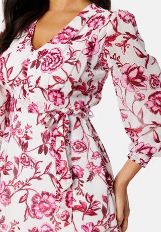 Danessa midi Puff Sleeve Dress