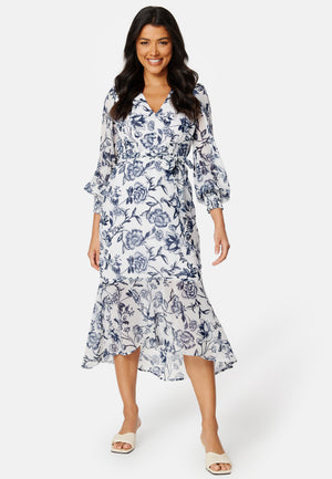 Danessa midi Puff Sleeve Dress