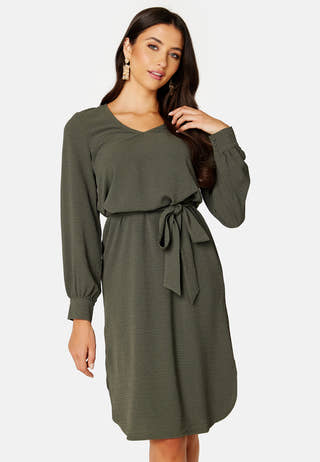L/S Belted Dress