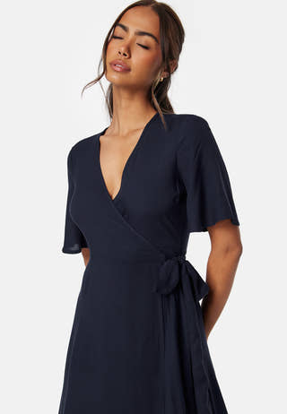 Wrap Midi Viscose Dress