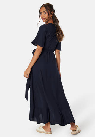 Wrap Midi Viscose Dress