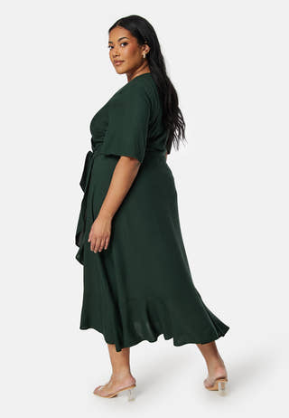 Wrap Midi Viscose Dress