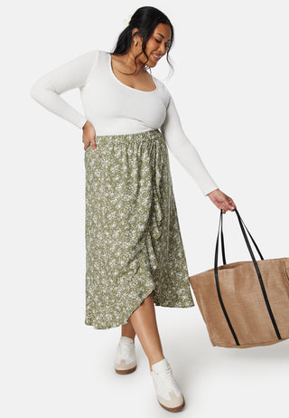 Front Wrap Viscose Skirt