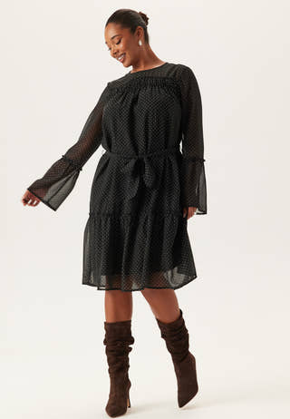 Flounce Sleeve Dress