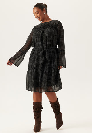 Flounce Sleeve Dress