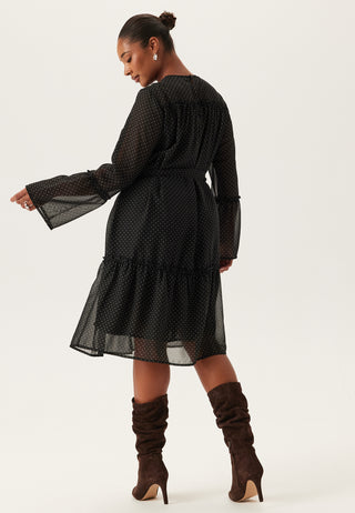 Flounce Sleeve Dress