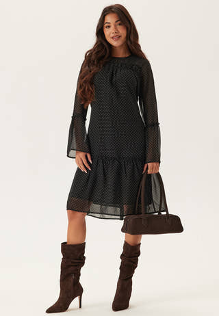 Flounce Sleeve Dress