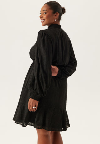 Jacquard Flounce Dress