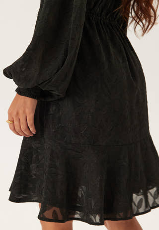 Jacquard Flounce Dress