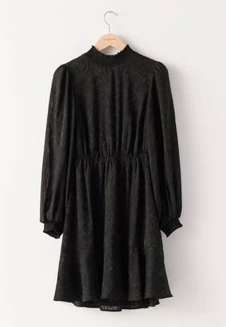 Jacquard Flounce Dress