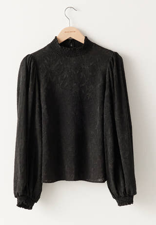 Jacquard Smock Blouse