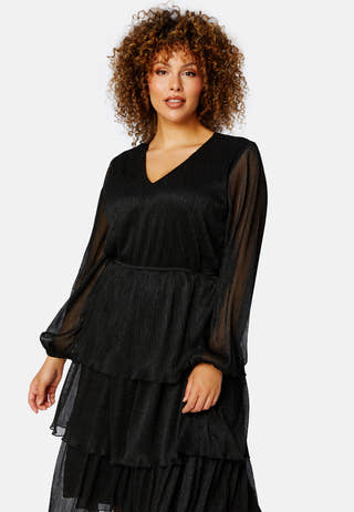 Jassie Pleated Sparkling Dress