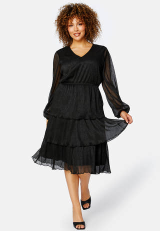 Jassie Pleated Sparkling Dress