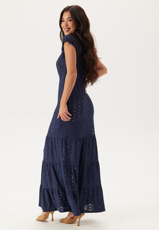 Jersey Broderie Anglaise Maxi Dress
