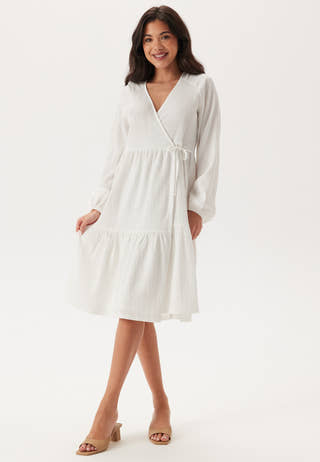 Jersey Structure Wrap Dress