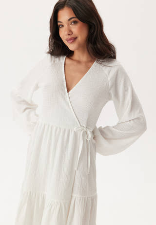 Jersey Structure Wrap Dress