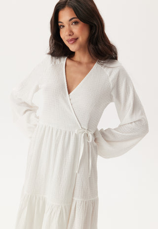 Jersey Structure Wrap Dress