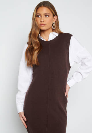 Jolene fine knitted vest dress