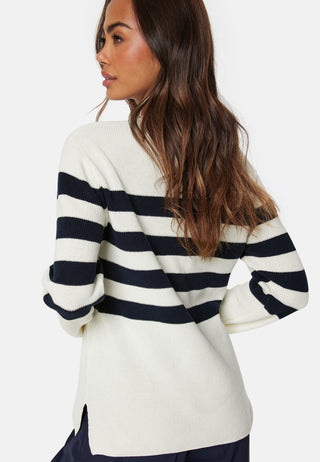 Striped O-neck  Knitted Sweater