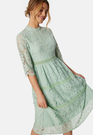High Neck Lace Dress