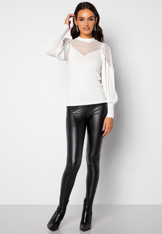 Nathalie lace puff top