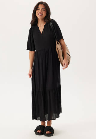 Puff Sleeve Viscose Dress