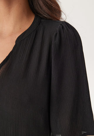 Puff Sleeve Viscose Dress