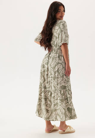 Puff Sleeve Viscose Dress