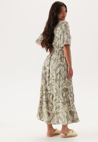 Puff Sleeve Viscose Dress