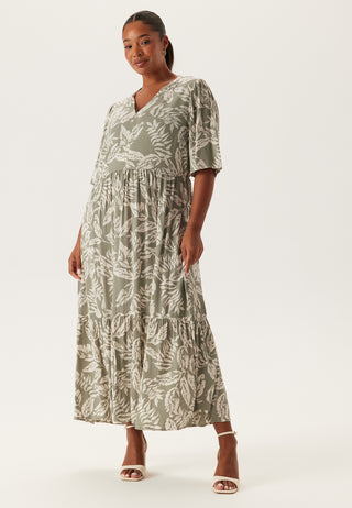 Puff Sleeve Viscose Dress