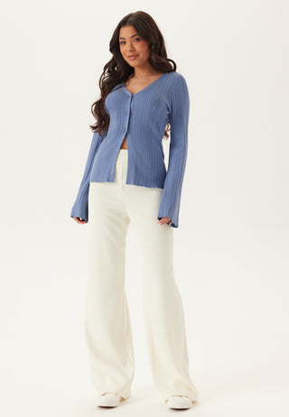 Rib Sculpted Knitted Cardigan