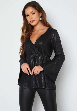Romy glitter wrap top