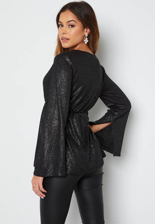 Romy glitter wrap top