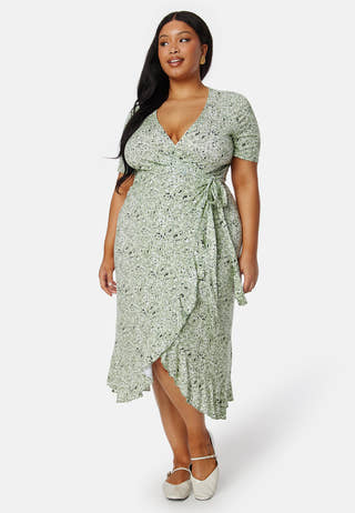 Frill S/S Wrap Dress