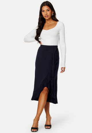 Frill Wrap Skirt