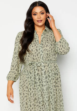 Serene puff sleeve dress