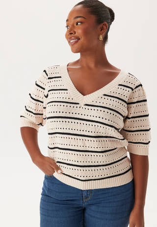 Short Sleeve Knit Sweater