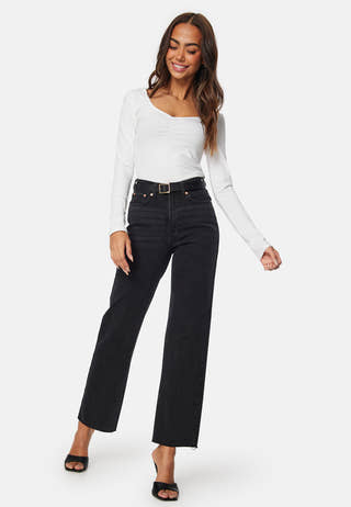 High Straight Ankle Jeans