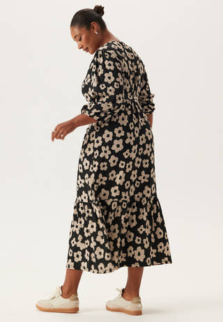 Structure Flounce Midi Dress