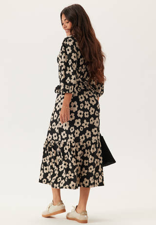 Structure Flounce Midi Dress